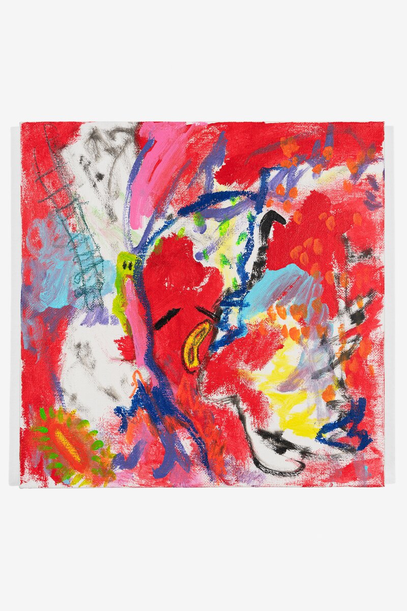 Yu ChengChen
*Eulogist*
2023
acrylic, oil pastels, pencil, crayon
50 x 50 cm