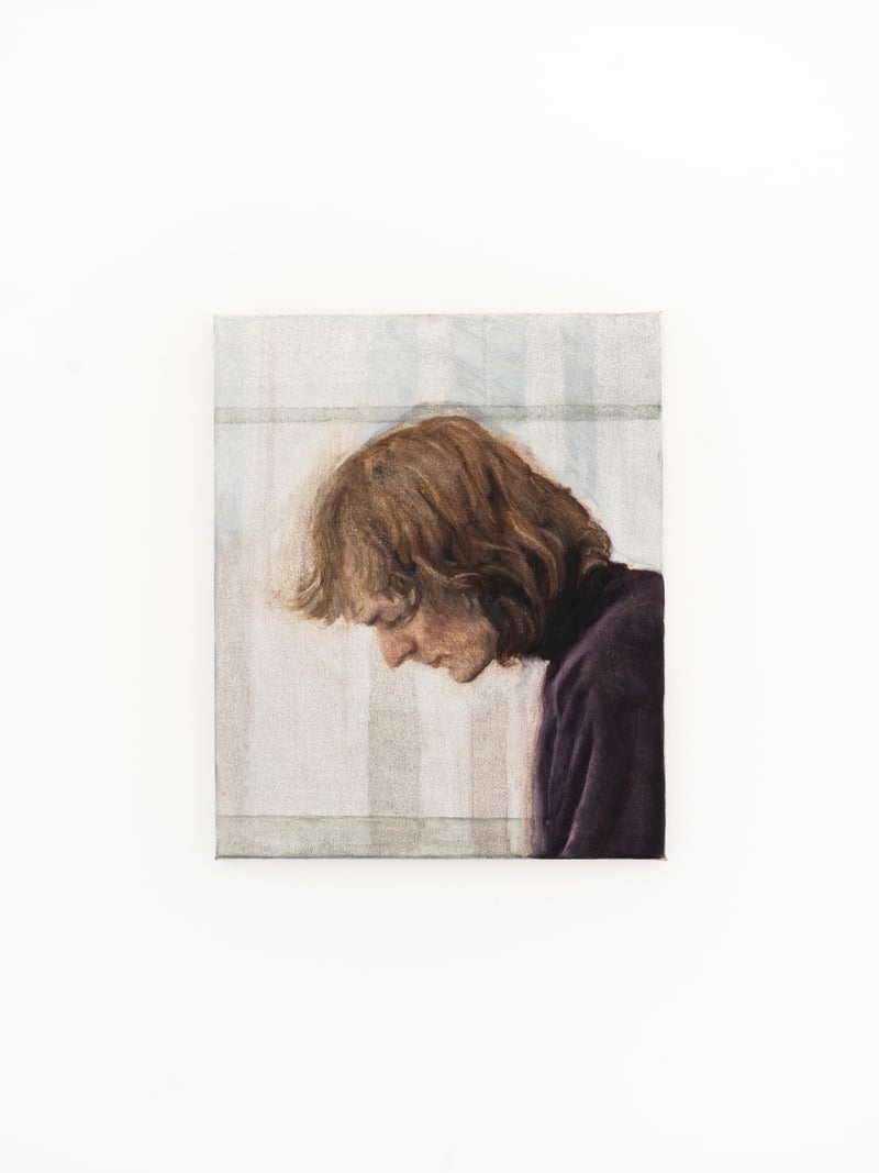 Melle van Herwaarden
*Coupeur 4 (Gijs)*
2025
oil on linen
46 x 38 cm / 18 x 15 in