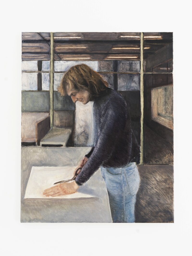 Melle van Herwaarden
*Couper 3 (Gijs)*
2025
oil on linen
75 x 60 cm / 29.5 × 23.6 in