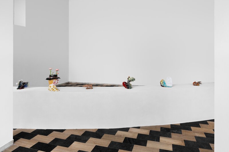 Installation view, *Fontane Animali Cowboys,* 2025, Velo Project, Milan